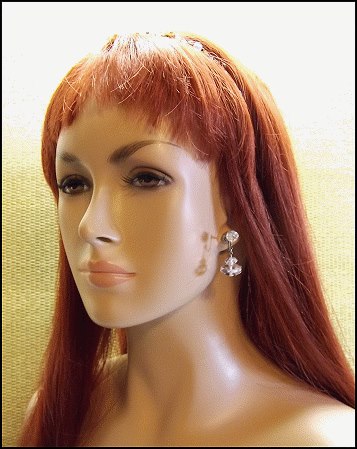 1920s Antique Art Deco Earrings Rare Sterling Crystal Baubles