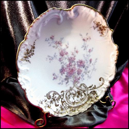 Late 18th Century Delinierres D&C Limoge Porcelain Plate w 24kt Gold