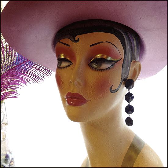 Wendy Gell Signed Black Rivoli Crystal Dangle Vintage Pierced Earrings