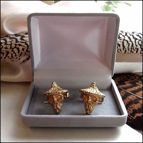 1950s Gold China Men Oriental Vintage Cufflinks