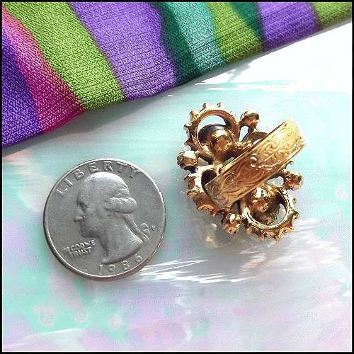 Austrian Lites Crystal Ring 1973 Sarah Coventry Jewelry