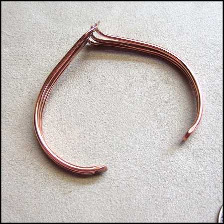 1950s Wave Design Retro Vintage Copper Bracelet