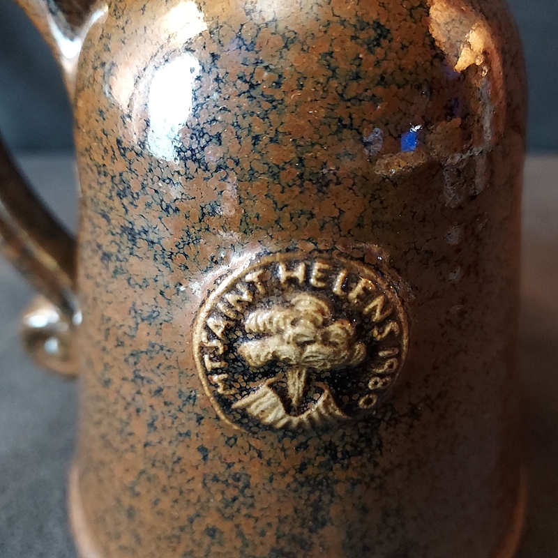 1980 Mt St Helens Vintage Pottery Vase Brown Weed Pot