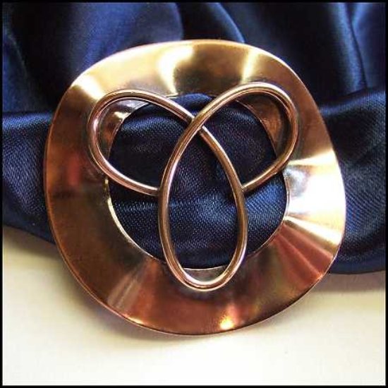1950s Vintage Copper Brooch Great European Celtic Knot 
