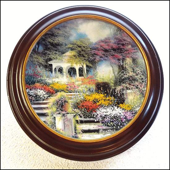1993 Franklin Mint Collector Plate A Peacful Retreat Victorian Garden