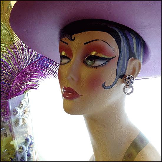 1980s Signed KJL Earrings Crystal Panthers Door Knocker Hoops