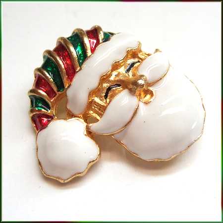 1960s Vintage Christmas Pin Holiday Santa Claus 