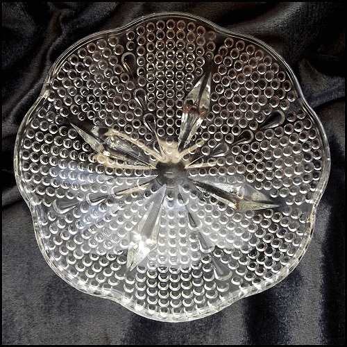 1930s Depression Glass Bowl Jewel Dew Drop Candy Dish 