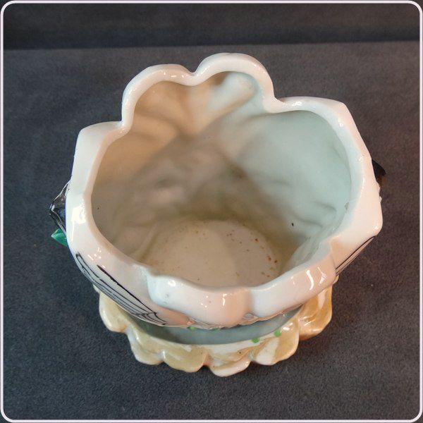 Loving Swans 22kt Gold Vintage Bird Planter 1940s Home Decor