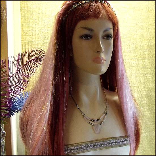 1970s Sterling Silver Pink Quartz Vintage Gemstone Necklace