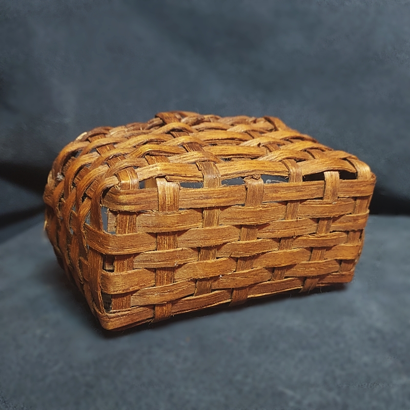 RARE Miniature Vintage Basket Primitive Appalachian Oak Splint 