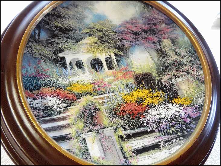 1993 Franklin Mint Collector Plate A Peacful Retreat Victorian Garden