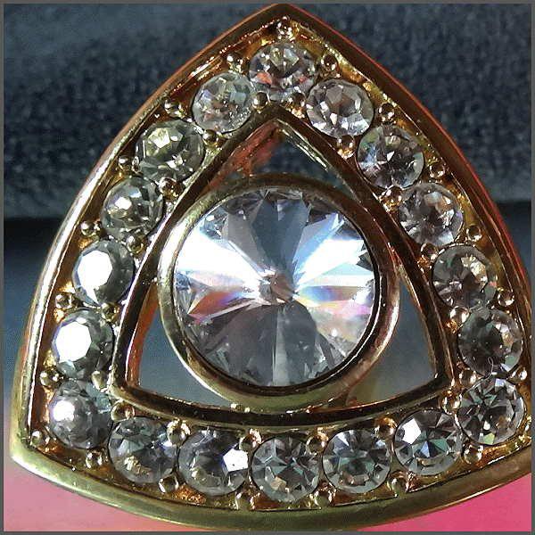 Chic Fashion Earrings Rivoli Crystal Clips Holiday Jewelry