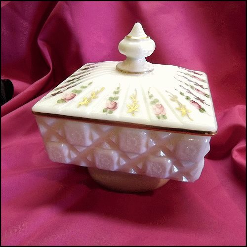 1950s Westmoreland Exquisite Milk Glass Compote Wedding Candy Dish