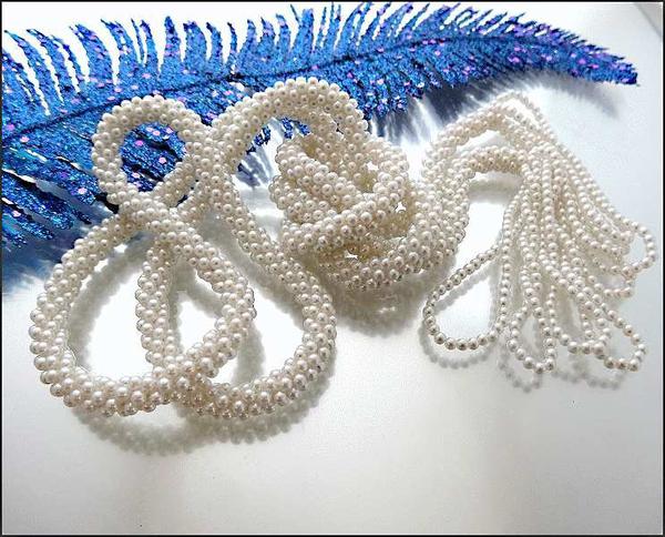 1960s Vintage Cultured Pearl Necklace Long Rope Tassel