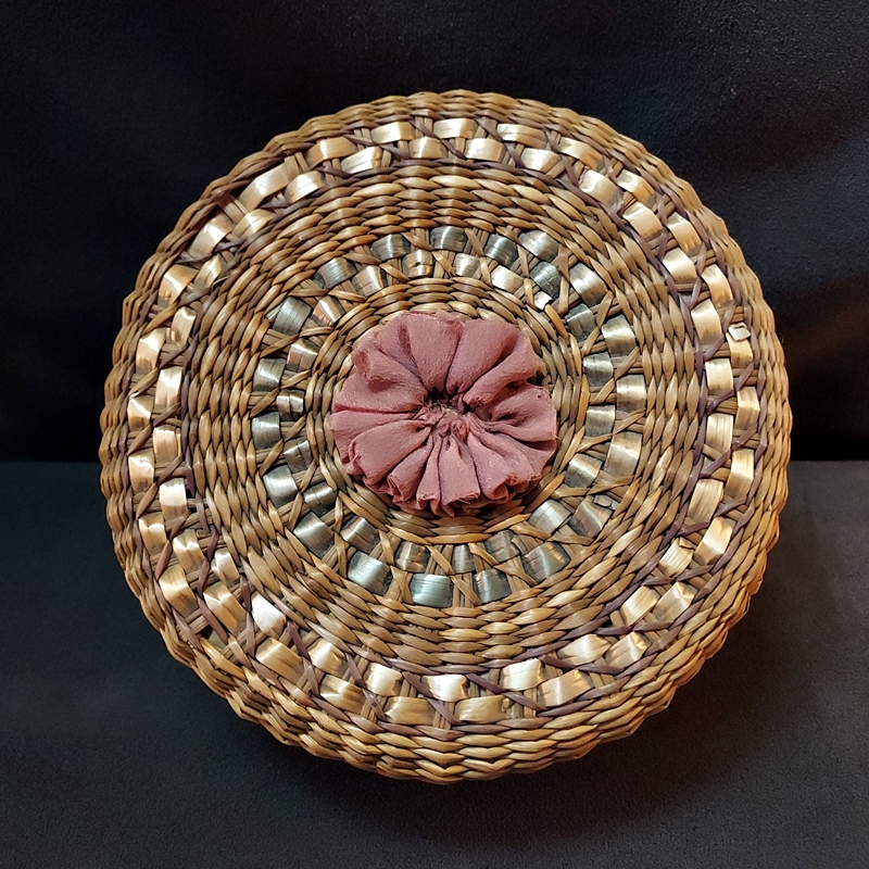 1950s Vintage Sewing Basket Unique Silk Lined