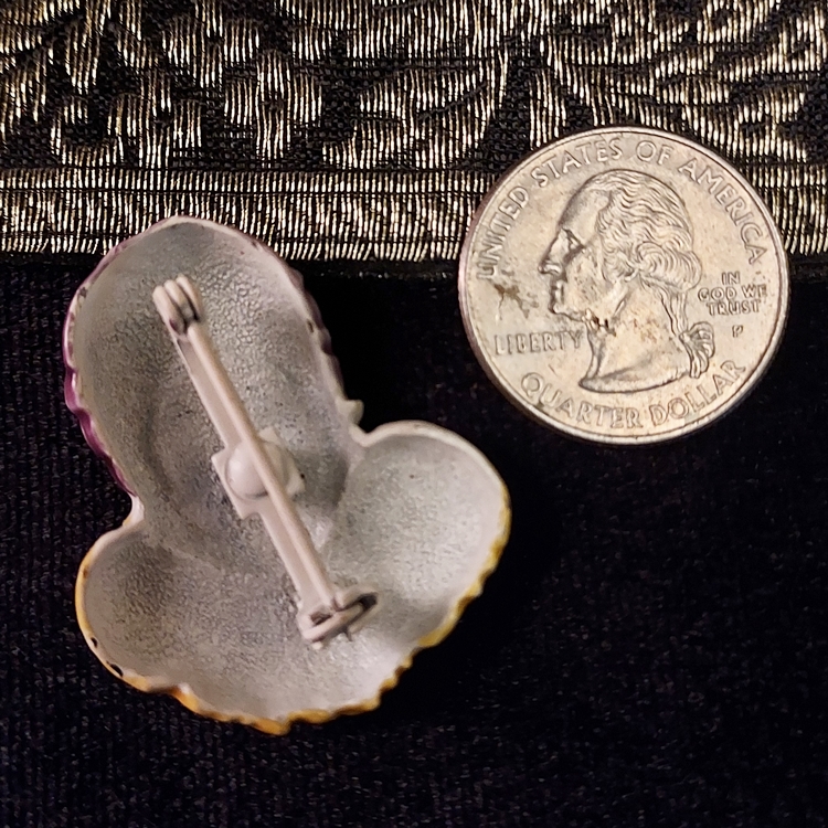 1950s Vintage Art Deco Lady Face Enamel Pin