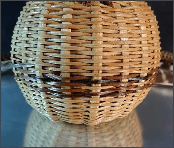 1960s Vintage Cherokee Indian Button Basket Ash Splint