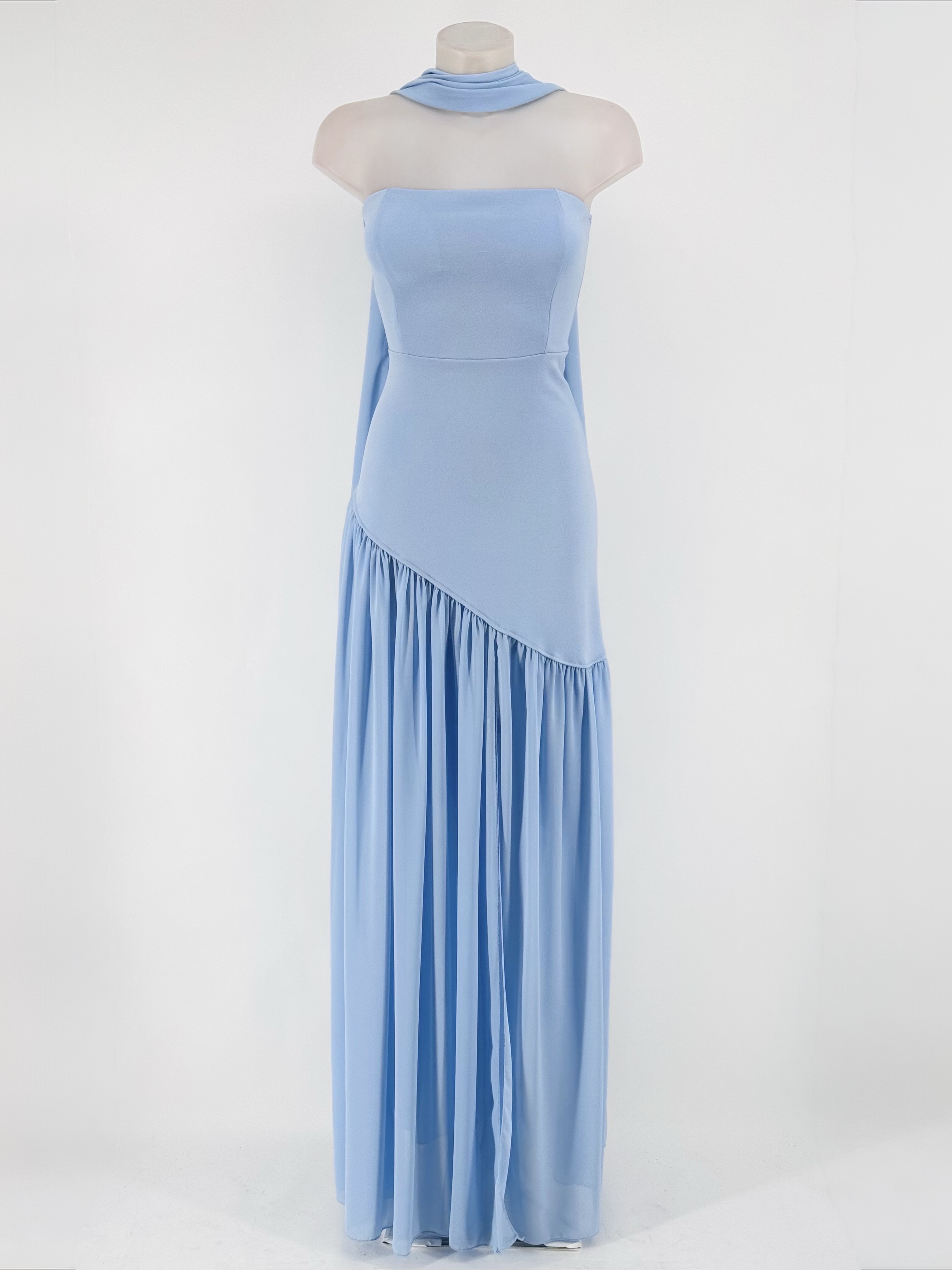 VESTIDO LARGO SCUBA CREPE