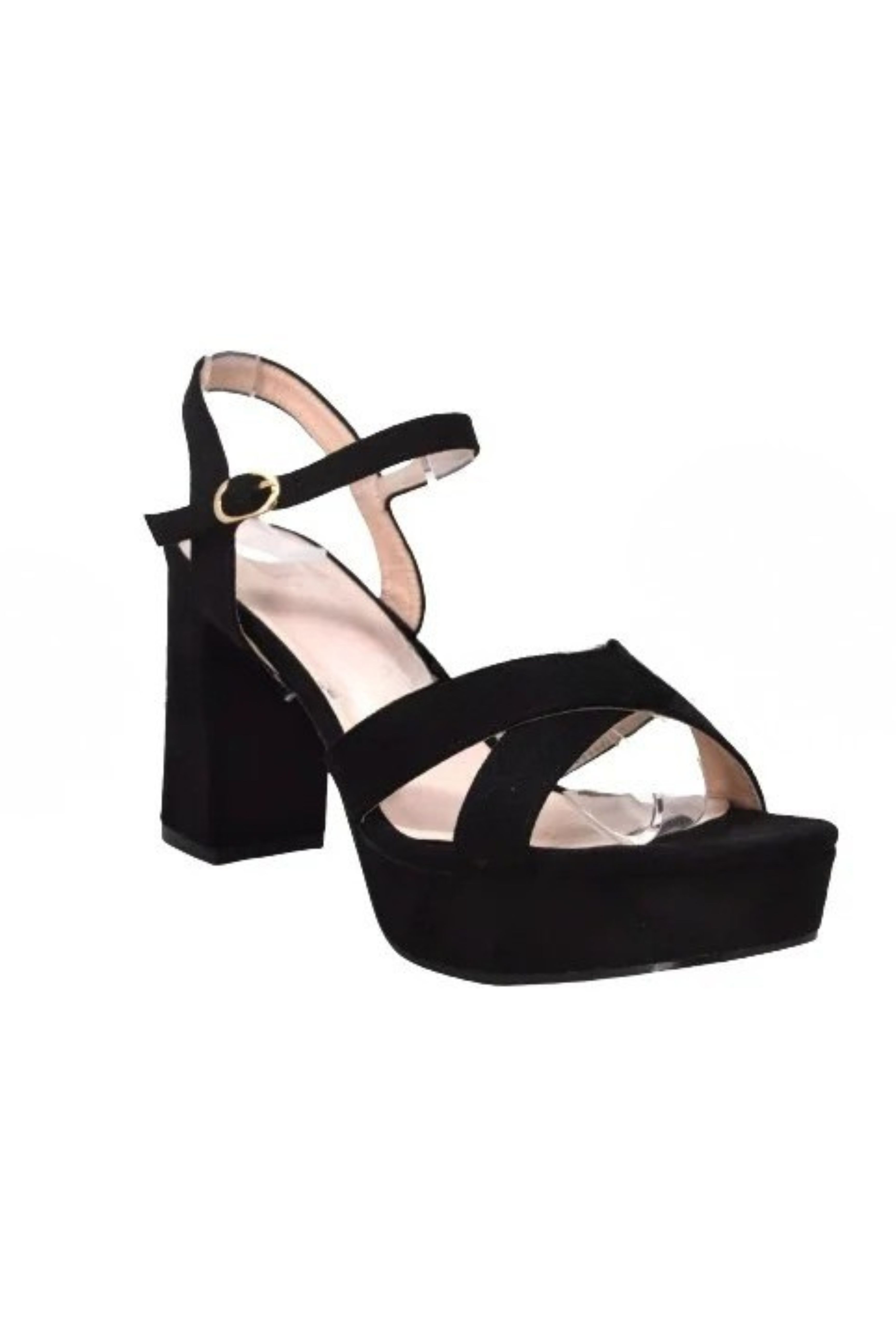 SANDALIAS DE TACÓN FIESTA NEGRO