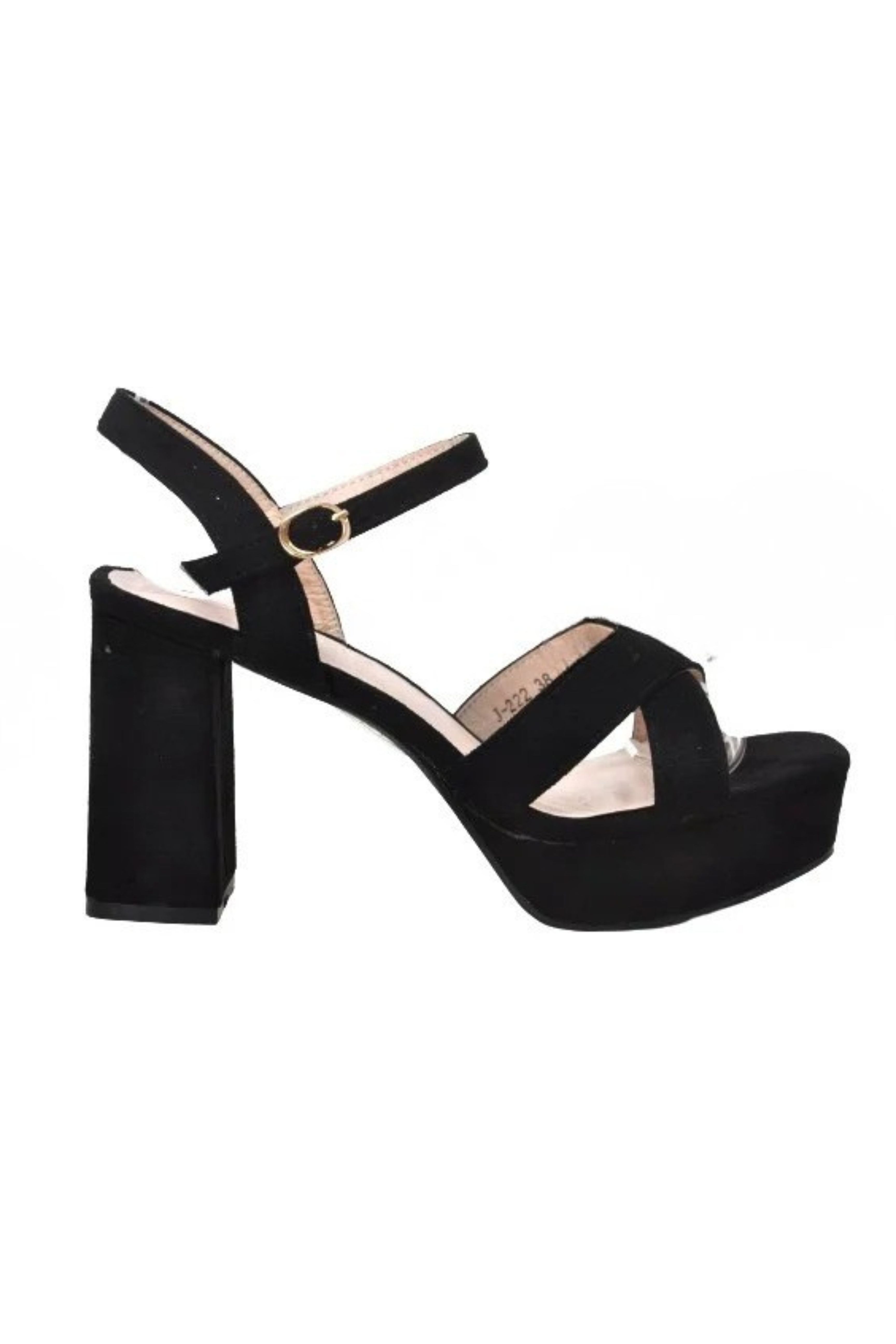 SANDALIAS DE TACÓN FIESTA NEGRO