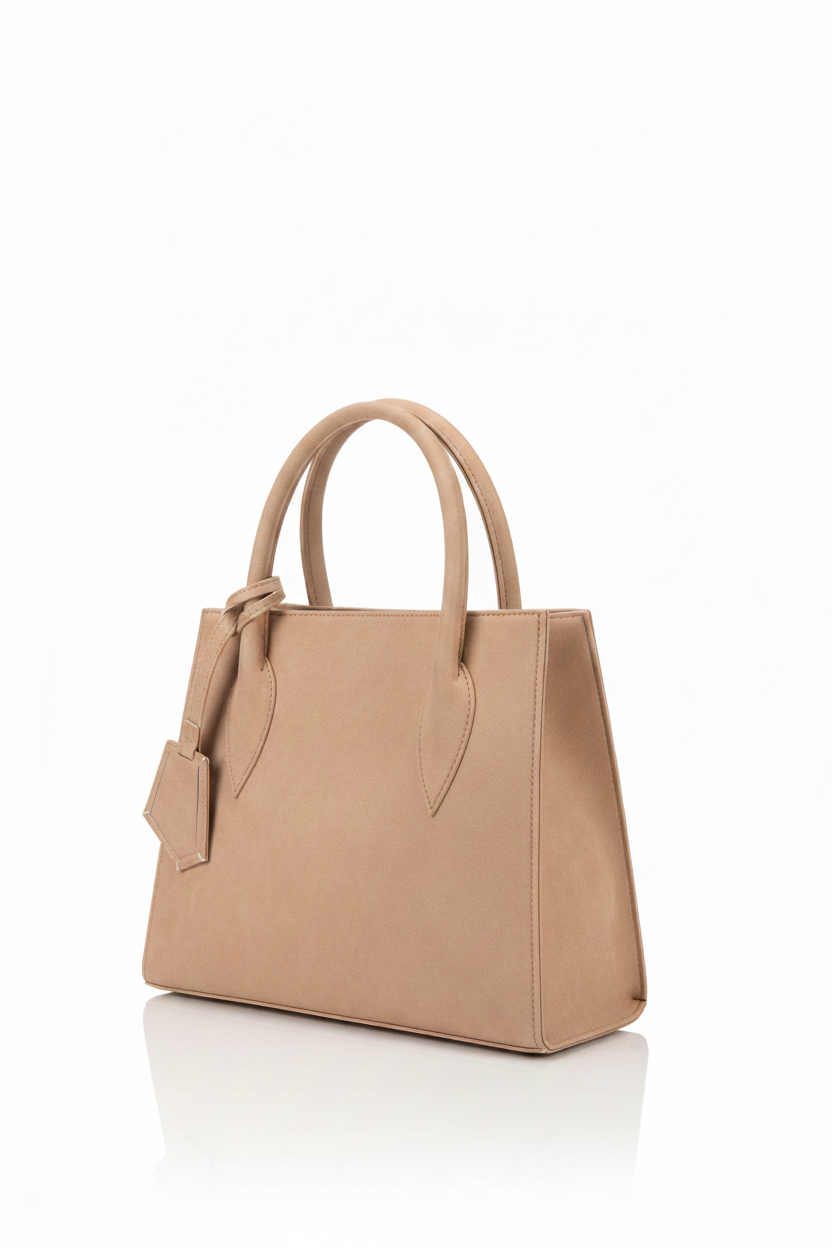 Bolso de mano beige