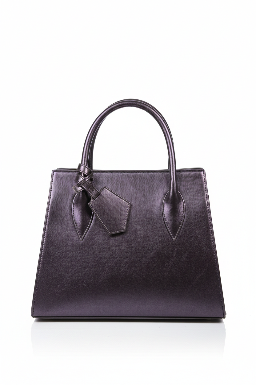 Bolso de cuero Azul marino metálico