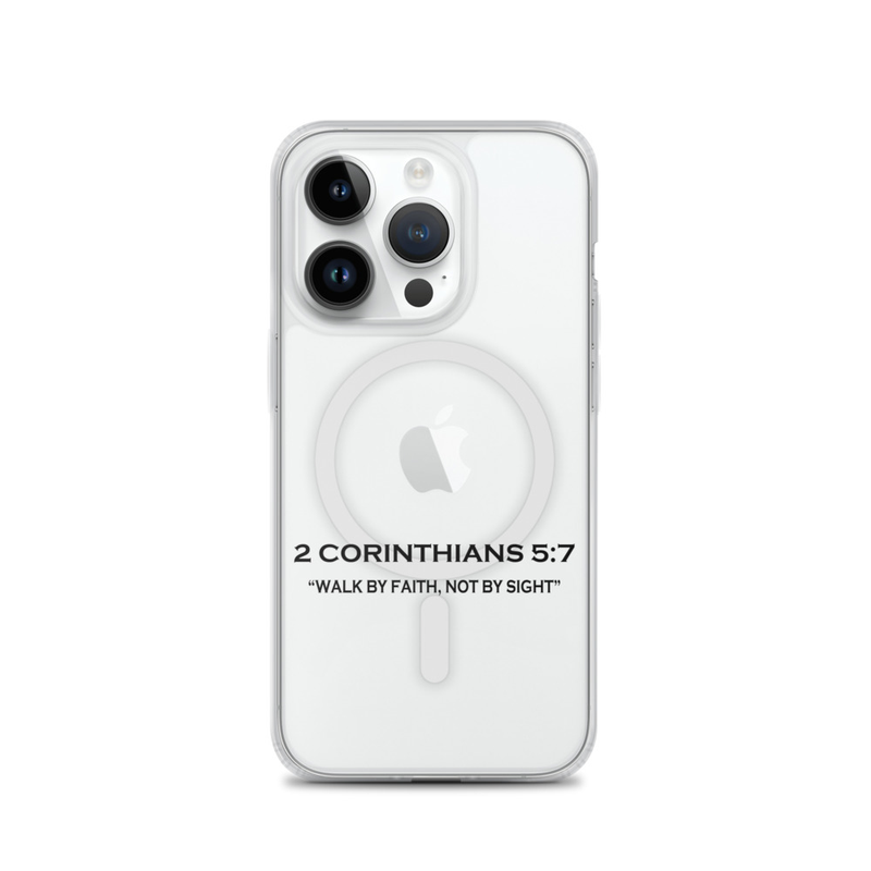 2 Corinthians 5:7 MagSafe® clear case for iPhone®