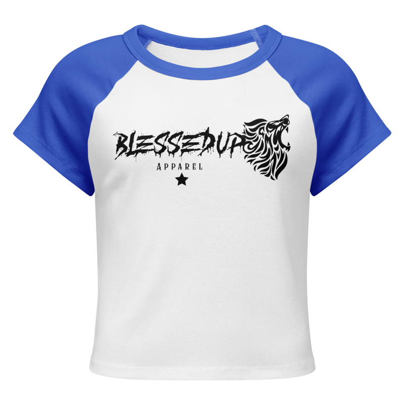 BlessedUp Women’s micro rib raglan baby tee