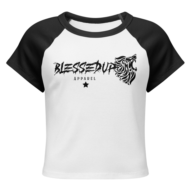 BlessedUp Women’s micro rib raglan baby tee