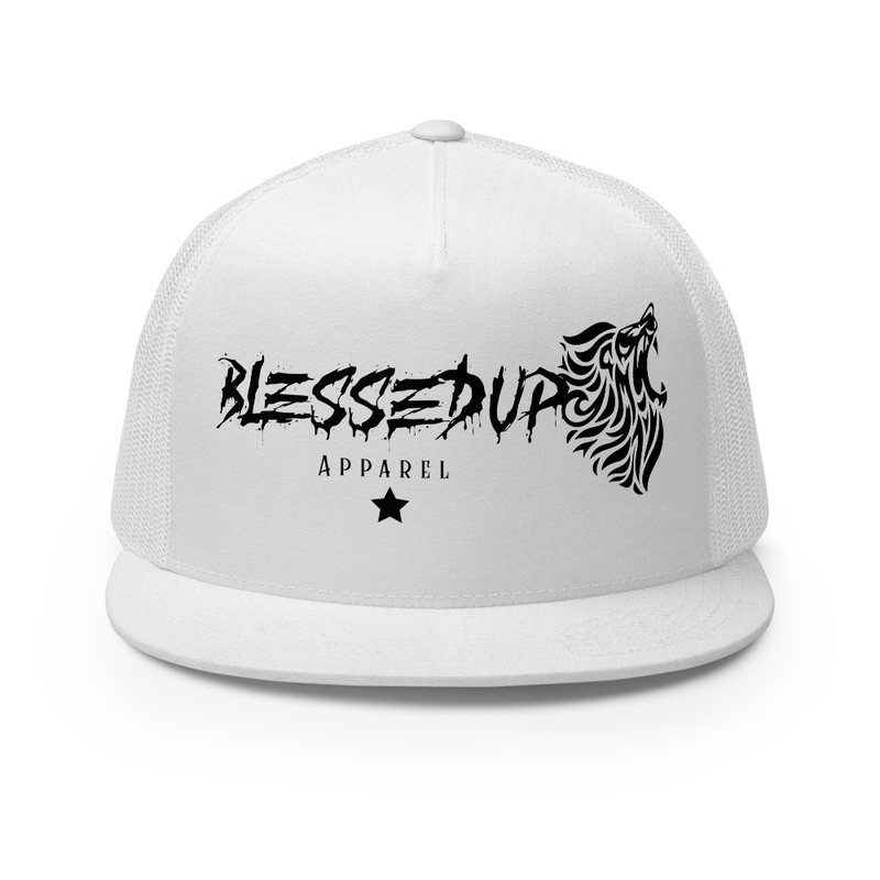 BlessedUp white Trucker Cap