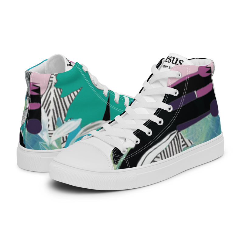 BlessedUp Jesus Women’s high top canvas shoes