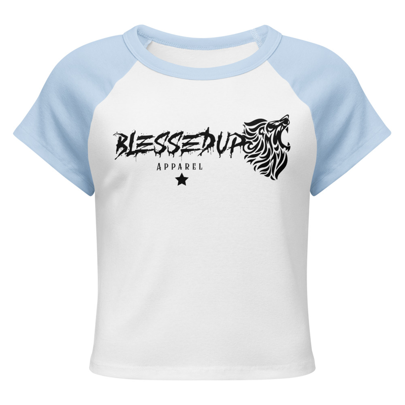 BlessedUp Women’s micro rib raglan baby tee