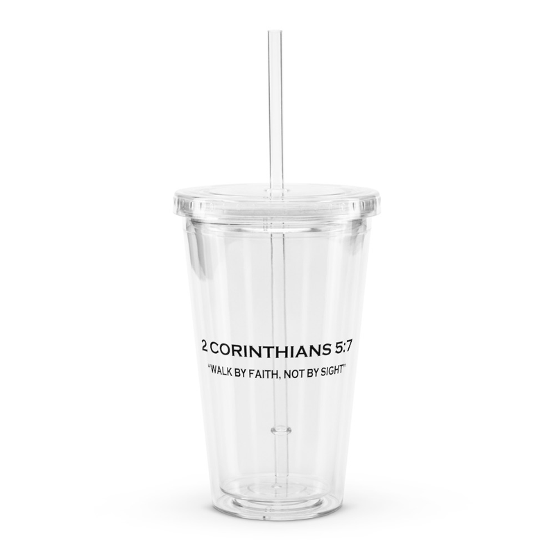BlessedUp Clear plastic tumbler