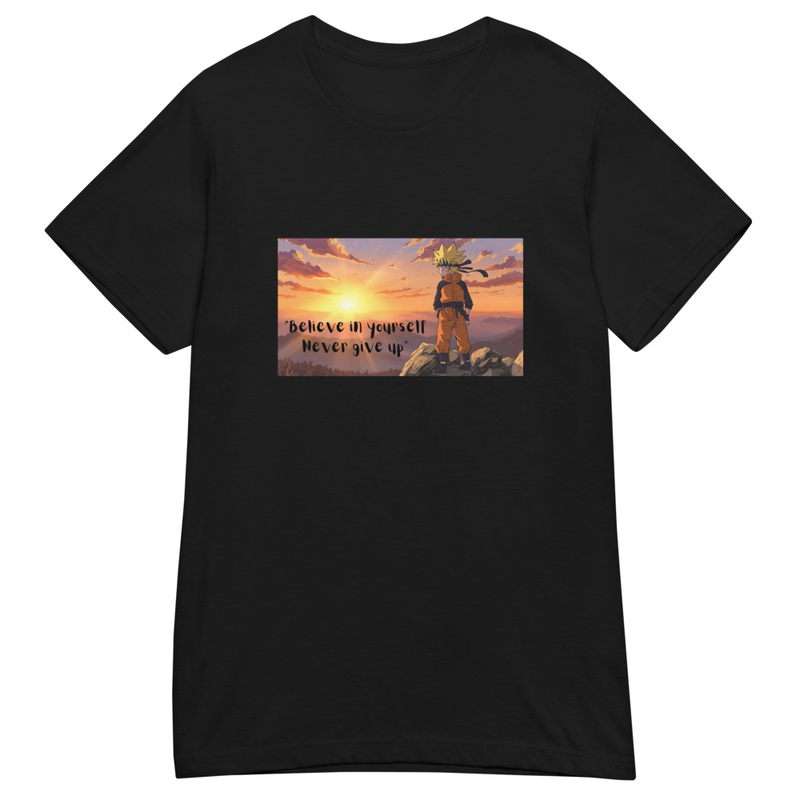 Naruto Never Give up basic softstyle t-shirt
