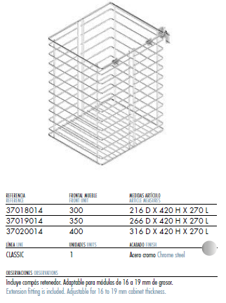 Tolva Ropa Abatible 300mm
