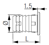 Taco a Presión para Soporte de Laterales para Pared Trasera