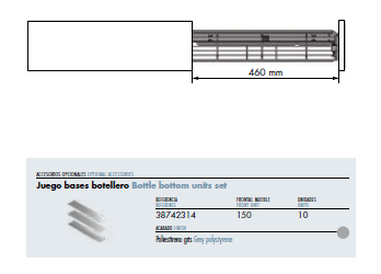 Botellero Guias Laterales 460mm
