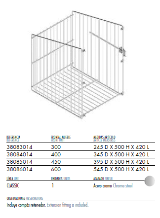 Tolva Ropa Abatible 450mm
