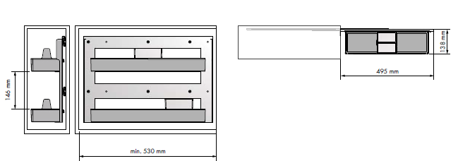 Despensero Guías Laterales 495mm