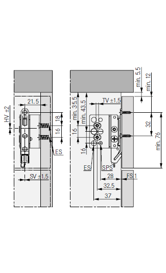 Soporte de Frente Ciego