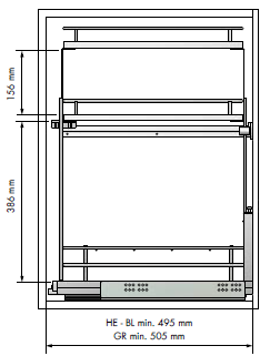 Botellero Extraíble 475mm