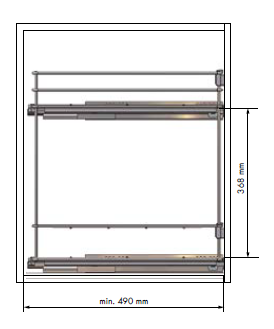 Botellero Guias Laterales 379mm
