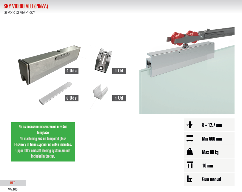 Sky Vidrio Alu VA.100