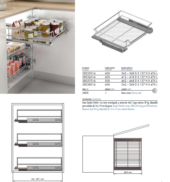 Cesto Multiuso 460-475mm