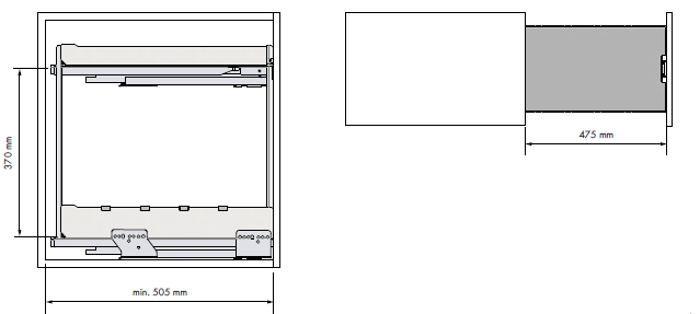 Botellero Extraíble 475mm