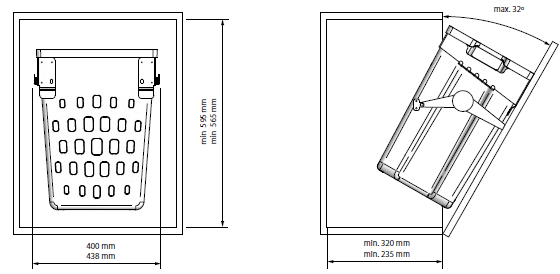 Tolva Ropa Abatible 320mm