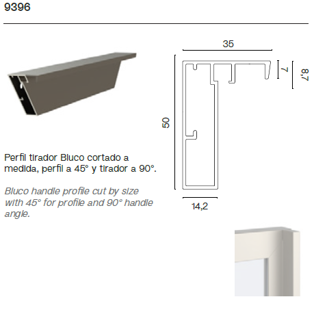 Perfil de Puerta Corredera Bluco Collection