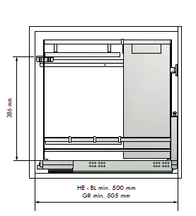 Botellero Panero Extraíble 475mm