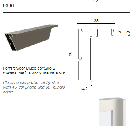 Perfil de Puerta Corredera Bluco Collection